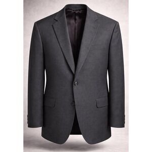 Brooks Brothers 1818 Madison Wool Blazer Sport Coat Mens 46R USA Union Made Gray